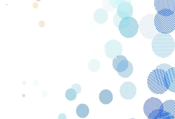Ανοιχτό Μπλε Κόκκινο Διανυσματικό Πρότυπο Κύκλους Αφηρημένη Εικόνα Χρωματιστές Φυσαλίδες — Διανυσματικό Αρχείο