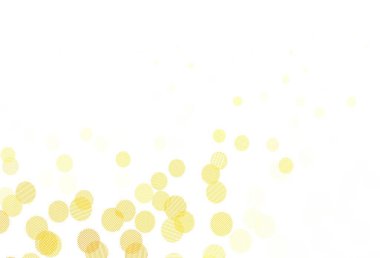 Açık yeşil, diskli sarı vektör dokusu. Parlak renkli soyut çemberlerin olduğu bir resim. Poster ve web siteleri için tasarım.