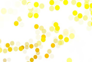 Açık sarı vektör arkaplan ve noktalar. Bulanık yağmur damlaları olan soyut bir çizim. Duvar kağıtlarının dokusu için desen.