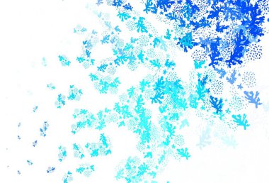 Kaotik şekilli açık mavi vektör şablonu. Rastgele şekillerle soyut tarzda dekoratif tasarım. İşiniz için en iyi akıllı tasarım.