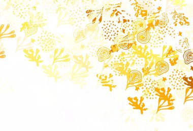 Memphis şekilli Light Orange vektör arkaplanı. Rastgele şekillerle soyut tarzda dekoratif tasarım. Kartvizitiniz için modern tasarım.