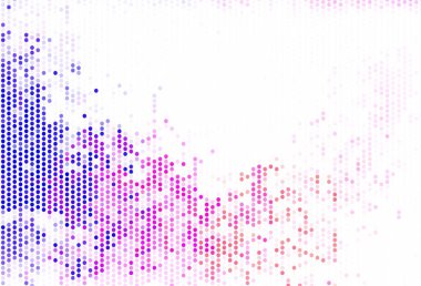 Açık mavi, daireli kırmızı vektör şablonu. Doğa tarzında bulanık halkaları olan güzel renkli çizimler. Fütürist reklamlar ve kitapçıklar için şablon.