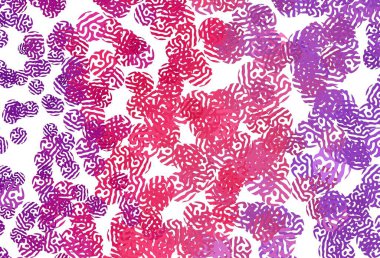 Açık Mor, Memphis şekilli pembe vektör arkaplan. Soyut gradyan şekilli basit renkli çizimler. Kartvizitiniz için modern tasarım.