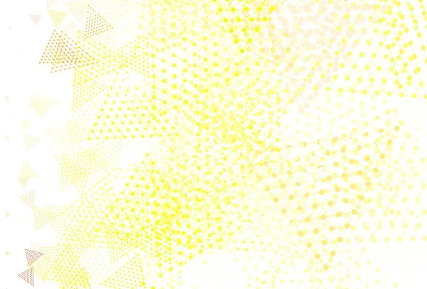 Hellroter Gelber Vektorhintergrund Mit Dreiecken Kreisen Kreise Linien Auf Abstraktem — Stockvektor