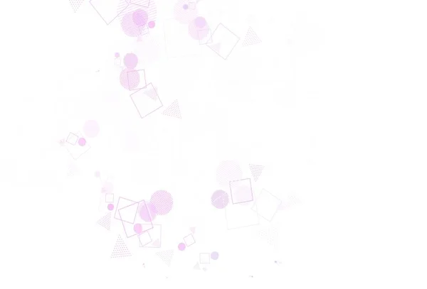 Světle Fialové Růžové Vektorové Pozadí Polygonálním Stylem Kruhy Dekorativní Design — Stockový vektor