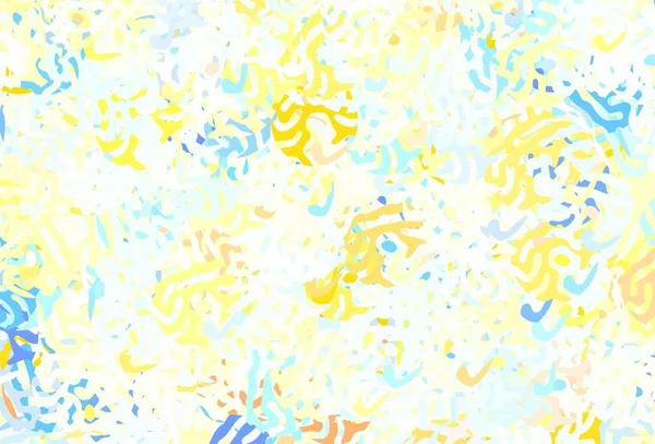 Світло Блакитний Жовтий Векторний Шаблон Хаотичними Формами Проста Барвиста Ілюстрація — стоковий вектор