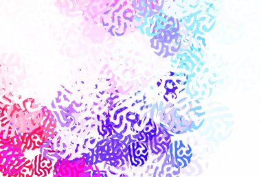 Açık mavi, soyut şekilli kırmızı vektör arkaplan. Renkli rastgele şekillerle modern soyut illüstrasyon. İşiniz için en iyi akıllı tasarım.