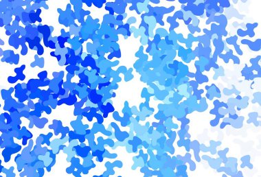 Kaotik şekilli açık mavi vektör şablonu. Renkli rastgele şekillerle modern soyut illüstrasyon. Bir cep telefonu için arka plan.