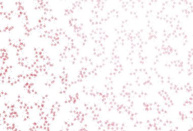 Keskin çizgileri ve noktaları olan açık kırmızı vektör deseni. Soyut şablon üzerinde çizgileri olan renkli, parlak bir illüstrasyon. Reklam, kitapçıklar, broşürler için desen.