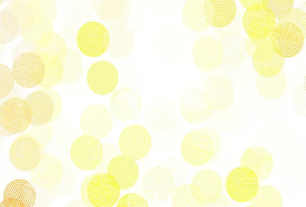 Rouge Clair Disposition Vectorielle Jaune Avec Des Formes Circulaires Illustration — Image vectorielle