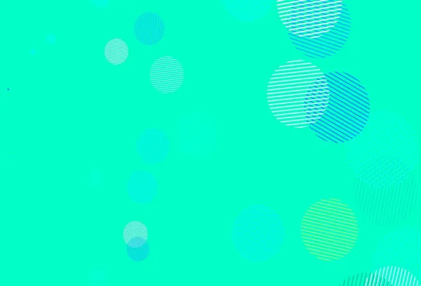 Світло Блакитний Зелений Векторний Візерунок Сферами Ілюстрація Набором Яскравих Барвистих — стоковий вектор
