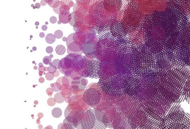 Açık Pembe, daireli sarı vektör şablonu. Doğa tarzında bulanık halkaları olan güzel renkli çizimler. Güzel web siteleri için desen.