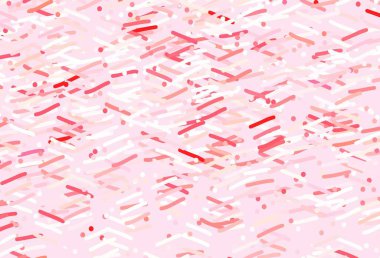 Düz çizgileri olan açık kırmızı vektör düzeni. Keskin çizgili parlak renkli çizimler. Reklamlar, posterler, afişler için desen.