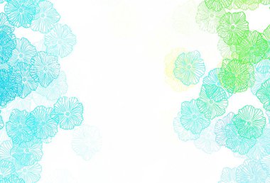 Koyu yeşil, kırmızı vektör yapraklı zarif şablon. Çiçeklerle bulanık şekilli yaratıcı çizimler. Duvar kağıdı tasarımınız için yeni bir doku.