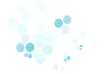 Kabarcıklı hafif BLUE vektör arkaplanı. Parlak renkli soyut çemberlerin olduğu bir resim. Fütürist reklamlar ve kitapçıklar için şablon.