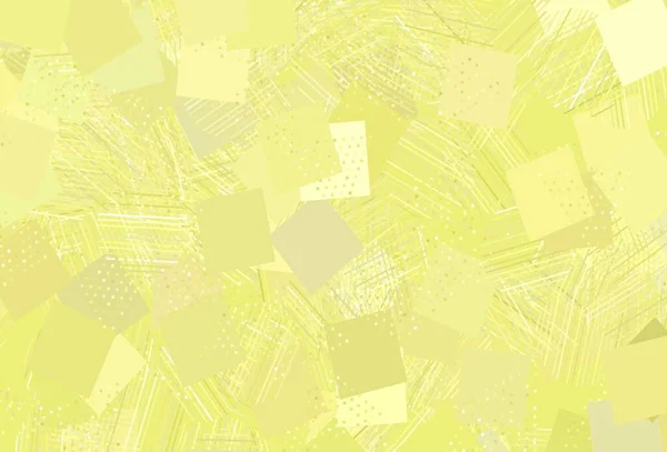 Light Yellow Vector Backdrop Lines Circles Rhombus Abstract Gradient Illustration — Stock Vector