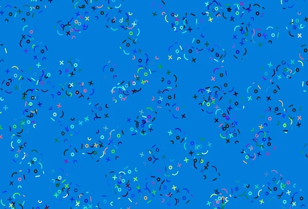 Hellblaue Grüne Vektortextur Mit Mathematischen Symbolen Leuchtend Bunte Illustration Mit — Stockvektor