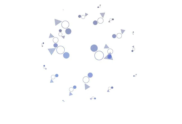 浅蓝色矢量布局与圆形 美丽的插图与圆形 三角形的自然风格 登陆页的现代模板 — 图库矢量图片