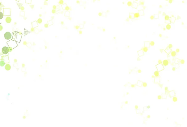 ライトグリーン ライン 菱形と黄色のベクトルの背景 正方形 線で抽象的なイラストを光る ランディングページのためのモダンなテンプレート — ストックベクタ