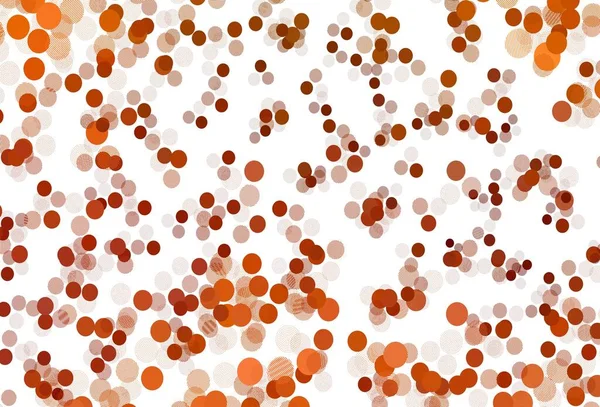 Modèle Vectoriel Orange Clair Avec Cercles Illustration Avec Ensemble Cercles — Image vectorielle