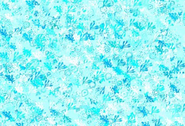 Açık mavi, soyut şekilli yeşil vektör arkaplan. Renkli rastgele şekillerle modern soyut illüstrasyon. Duvar kağıtları için zarif tasarım.