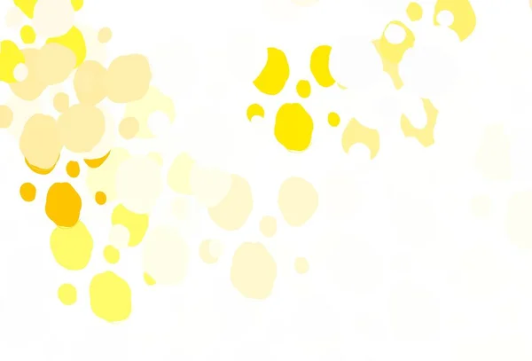 Plantilla Vectorial Verde Claro Amarillo Con Círculos Burbujas Borrosas Sobre — Vector de stock