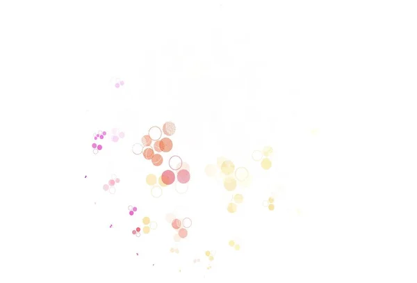 Світло Рожевий Жовтий Векторний Фон Крапками Красива Кольорова Ілюстрація Розмитими — стоковий вектор