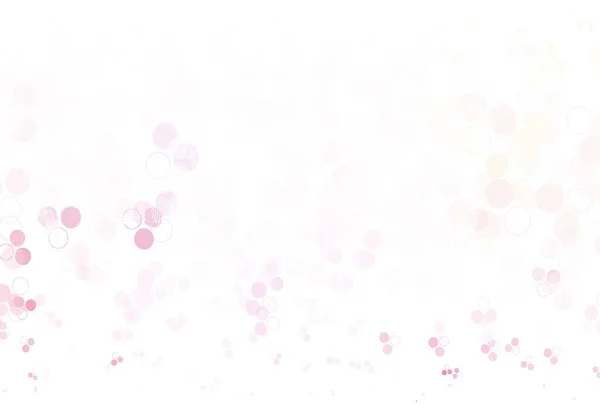 Ανοιχτό Ροζ Κίτρινο Διανυσματικό Μοτίβο Σφαίρες Θολή Διακοσμητική Σχεδίαση Αφηρημένο — Διανυσματικό Αρχείο