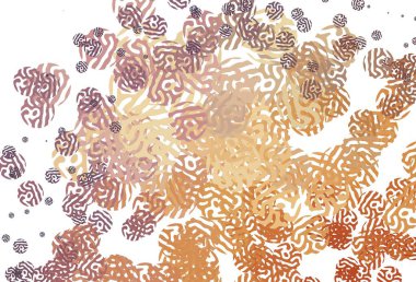 Açık Pembe, Memphis şekilli sarı vektör arkaplan. Soyut tarzda rengarenk gradyan şekilleri olan bir resim. İşiniz için en iyi akıllı tasarım.