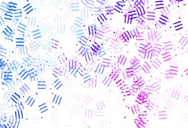 Açık pembe, parlak çizgili mavi vektör arkaplan, noktalar. Çizgilerle modern geometrik soyut çizim. İş ilanınız için akıllı tasarım.