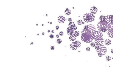 Kaotik şekilli açık mor vektör şablonu. Renkli rastgele şekillerle modern soyut illüstrasyon. Kartvizitiniz için modern tasarım.