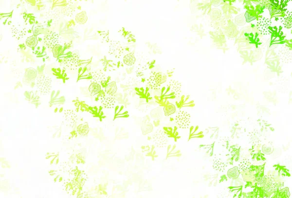 Verde Claro Plantilla Vector Amarillo Con Formas Caóticas Ilustración Colorida — Vector de stock
