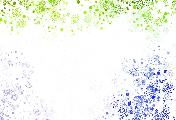 Hellrosa Grünes Vektormuster Mit Zufälligen Formen Illustration Mit Farbenfrohen Verlaufsformen — Stockvektor