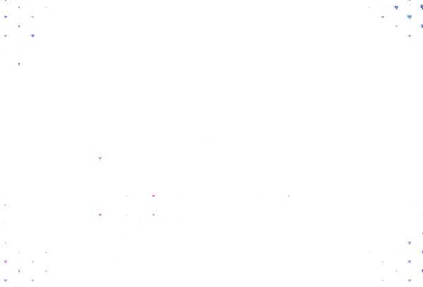 Hellviolettes Rosafarbenes Vektormuster Mit Bunten Herzen Kluge Illustration Mit Gradientenherzen — Stockvektor