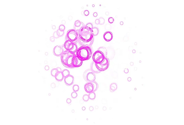 Светло Розовый Векторный Рисунок Сферами Абстрактная Иллюстрация Цветными Пузырями Стиле — стоковый вектор