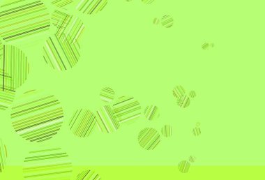 Açık yeşil, daire şekilli sarı vektör düzeni. Doğa tarzında renkli baloncuklu soyut illüstrasyon. Marka kitabınız için yeni şablon.