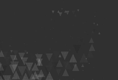 Çemberli çokgen biçimli açık gri vektör deseni. Küreleri ve üçgen çizgileri olan soyut çizimler. Broşürler, broşürler için desen