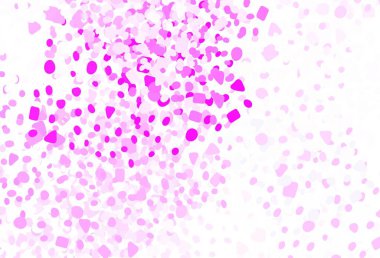 Memphis şekilli açık pembe vektör arkaplan. Rastgele şekillerle soyut tarzda dekoratif tasarım. Bir cep telefonu için arka plan.