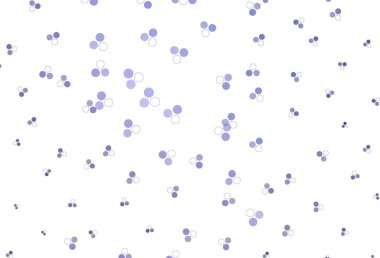 Çember şekilli açık mor vektör düzeni. Renkli su damlaları olan modern soyut çizimler. Reklamlar, broşürler için desen.