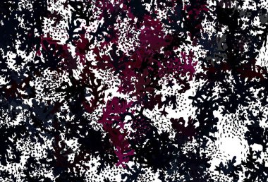 Soyut şekilli koyu pembe vektör arkaplan. Renkli rastgele şekillerle modern soyut illüstrasyon. Kartvizitiniz için modern tasarım.