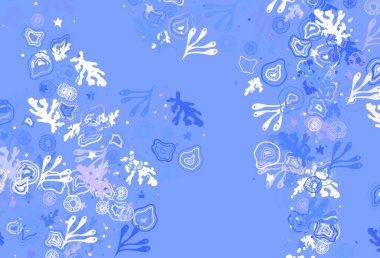 Soyut formlarla açık mor vektör dokusu. Renkli rastgele şekillerle modern soyut illüstrasyon. İşiniz için en iyi akıllı tasarım.