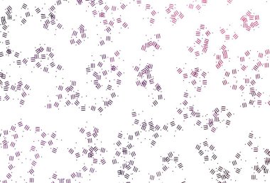 Açık Mor, renkli çizgileri olan pembe vektör dokusu, noktalar. Soyut şablon üzerinde çizgileri olan renkli, parlak bir illüstrasyon. İş ilanınız için akıllı tasarım.