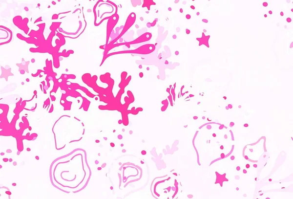 Шаблон Вектора Светло Розового Цвета Хаотичными Формами Современная Абстрактная Иллюстрация — стоковый вектор