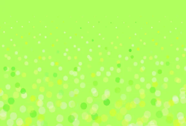 Светло Зеленый Желтый Векторный Фон Пузырями Блестящие Абстрактные Иллюстрации Размытыми — стоковый вектор