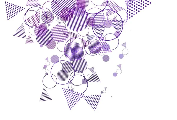 Lichtpaarse Roze Vectortextuur Met Driehoekige Stijl Met Cirkels Illustratie Met — Stockvector