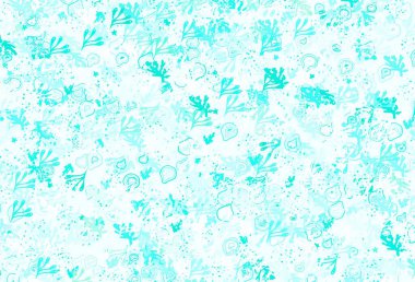 Karmaşık şekilli açık yeşil vektör şablonu. Renkli rastgele şekillerle modern soyut illüstrasyon. Duvar kağıtları için zarif tasarım.