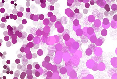Noktalı açık pembe vektör arkaplanı. Bulanık dekoratif tasarım baloncuklu soyut tarzda. Marka kitabınız için yeni şablon.