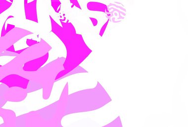 Memphis şekilli açık pembe vektör arkaplan. Soyut gradyan şekilli basit renkli çizimler. Web siteniz için basit tasarım.