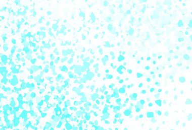 Açık mavi, kaotik şekilli yeşil vektör şablonu. Renkli rastgele şekillerle modern soyut illüstrasyon. Bir cep telefonu için arka plan.