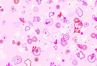 Açık Mor, kaotik şekilli pembe vektör şablonu. Soyut gradyan şekilli basit renkli çizimler. Kartvizitiniz için modern tasarım.